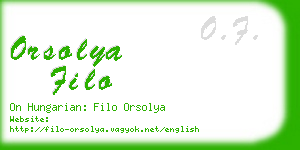 orsolya filo business card